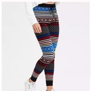NWT AE Fairisle Sweater Legging